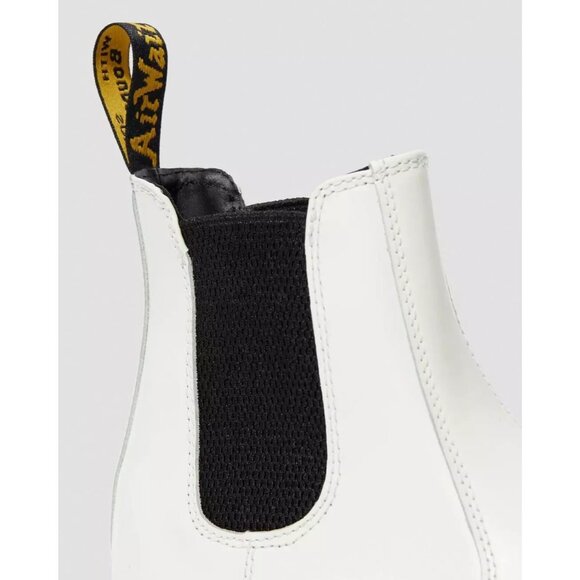 Dr. Martens 2976 Quad Chelsea Platform Boots Womens 10 White Smooth Leather - Picture 7 of 8